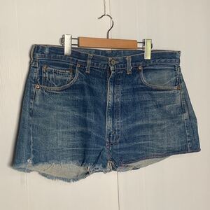 Levis リーバイス 502 オリジナル ビッグE BIGE ビンテージ 60s カットオフ デニムショーツ W35 W36程 ショートパンツ ハーフ 短パン USA製