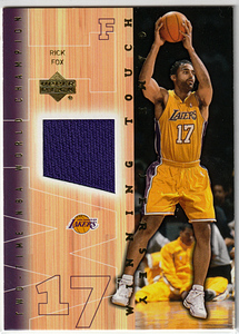 01-02 UPPERDECK Winning Touch Game Jersey【RICK FOX】#RS-WT LAKERS