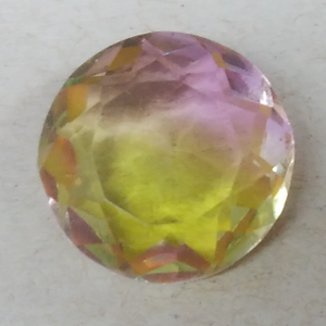 [10.13 ct] バイカラー 合成トルマリン ラウンドカット ルース 宝石 ジュエリー