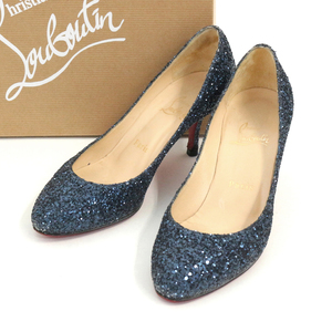 Christian Louboutin MIMINETTE 70 GLITTER ラウンドトゥグリッターパンプス 36 1/2 クリスチャンルブタン