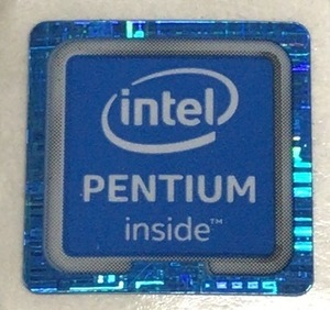 ■新品・未使用 ■10枚セット 【pentium】エンブレムシール【18*18㎜】送料無料・追跡サービス付き☆P099