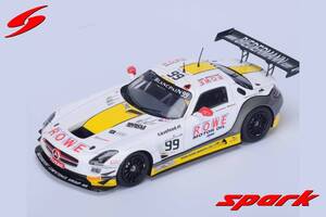 ■限定300pcs. スパークモデル 1/43 2015 メルセデスSLS AMG GT3 #99 スパ24h