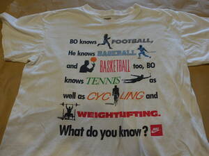 90ｓVINTAGE NIKE T-shirts　BO　JACKSON【What Do You Know?】　銀タグ　米国製　size　L 