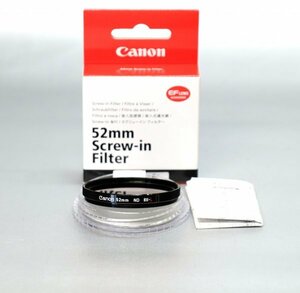 未使用【Canon】52mm*ND8-L/8x*光量調整用 減光*説明書・ケース・元箱付き