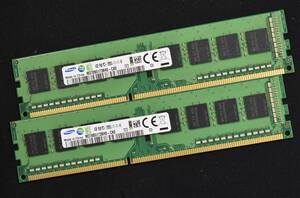 8GB (4GB 2枚組) PC3-12800 PC3-12800U DDR3-1600 240pin non-ECC Unbuffered DIMM 1Rx8 Samsung サムスン 1.5V (管:SA5366