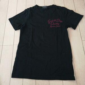 ★CHUBBYGANGチャビーギャング　前後プリント黒Tシャツ140