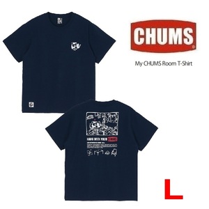 CHUMS チャムス マイチャムスルームＴシャツ ネイビー L　CH01-2559　メンズ　Ｔシャツ　アウトドア