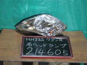 【214605】【A】スズキ　ワゴンR　MH23S　右ヘッドライト　ハロゲン　コイト 100-59192　中古