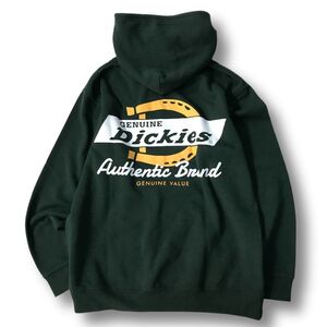 《良品◎》Dickies ディッキーズ★バックデザイン*センターロゴ*フーデットプルオーバーパーカー*モスグリーン*サイズL(MW4405)◆S80