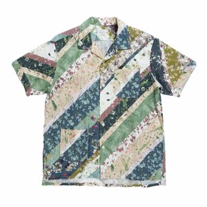 24SS Engineered Garments エンジニアドガーメンツ Camp Shirt パッチワーク シャツ Mサイズ 半袖 新品