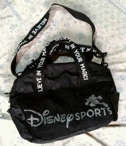 中古 DISNEY SPORTS ボストンバッグ 黒 ミッキーマウス ディズニースポーツ 2Wayバッグ TOKYO DISNEY RESORT ディズニーリゾート限定 used