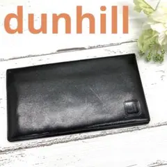 素敵❣️dunhill長財布メンズブランドブラックお札入れ