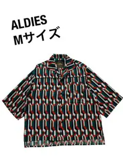 ALDIES アルディーズ デザインシャツ オーバーサイズシャツ M 幾何学模様