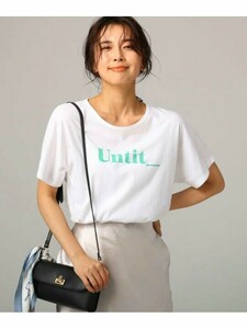 アンタイトル UNTITLED Untit_(アンティット)【洗える】コットン天竺ロゴTシャツ ホワイト Tシャツ 半袖Tシャツ