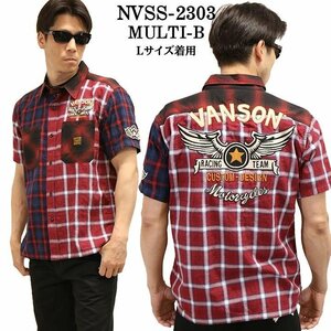 VANSON LEATHERS 【定価\15800＋税】 半袖シャツ NVSS-2303 MULTI-B サイズ L