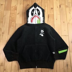 ★青山限定★ ボア パンダ パーカー Sサイズ black boa panda full zip hoodie a bathing ape BAPE エイプ ベイプ アベイシングエイプ w98