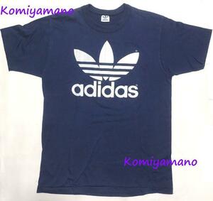 80年前半タグ adidas アディダス ビッグトレフォイル Tシャツ ビンテージ トレフォイルロゴ タグ