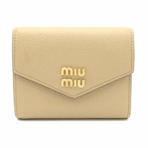 ミュウ ミュウ 二つ折財布 ブランドオフ Miu Miu レザー 二つ折り財布 レザー レディース