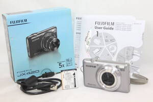 【返品保証】 【元箱付き】フジフィルム Fujifilm Finepix JX420 5x Wide バッテリー付き コンパクトデジタルカメラ v8750