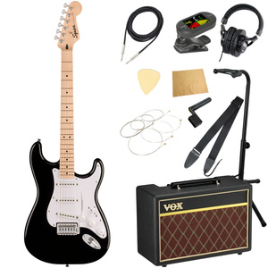 エレキギター 入門セット スクワイヤー ストラト Sonic Stratocaster MN BLK VOXアンプ付き 11点セット スクワイア Squier 初心者セット