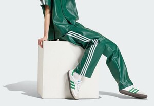 ラスト1点！送料600円～新品/定価1.5万円/adidas Originals◆アディダス◆フェイクレザーアディカラーファイヤーバード パンツ◆緑◆2XL