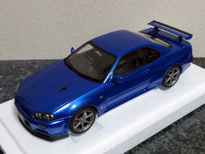 ◆◆　【1円スタート】　1/18　スカイライン GT-R(R34) V-SPRCⅡ　ベイサイドブルー　本体美品　◆◆