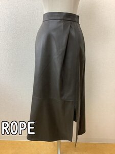 ロペ (ROPE) 茶カーキ 合皮スカート サイズ36