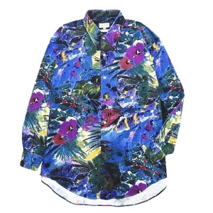 美品 80s 90s Vintage ヴィンテージ ポールスミス PAUL SMITH アメリカンジャケット期 花柄 シャツ フラワー ボタニカル柄 M /◎ME1