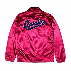 AWAKE NY× EBBETS FIELD FLANNELS サテンスタジャン ブルゾン コーチジャケット S アウェイクニューヨーク エベッツフィールド