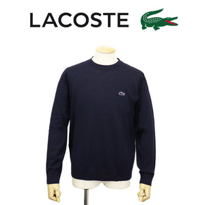 LACOSTE (ラコステ) AH5804 ウォッシャブル ウール クルーネック ニットセーター LC328 166ネイビー 4-M