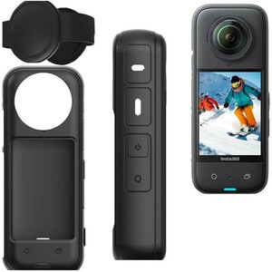 インスタ360X4 Insta360 X4 アクションカメラ 用保護シリコン カバー 滑り止め 全面保護 【本体カバー＋レンズカバー】