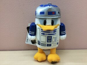 ディズニー 《未使用品》TDL ドナルドダック ぬいぐるみバッジ R2-D2 スターウォーズ タグ付 STARWARS 1A42 【60】