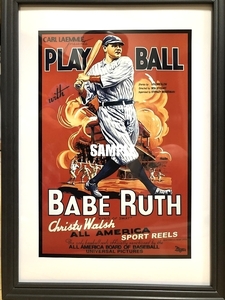 送料込み）New York Yankees　ニューヨーク・ヤンキース　「ベーブ・ルース（Babe Ruth）」ポスターその１