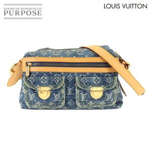 ルイ ヴィトン LOUIS VUITTON モノグラム デニム バギー PM ロング ショルダー バッグ ブルー M95049 Monogram Denim Baggy 90243267