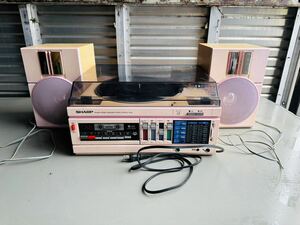 SHARP　シャープ　ステレオミュージックシステム　ピンク　GS-8、　CP-18R ジャンク品　
