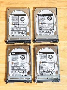 ★DELL (HGST OEM) 1.2TB SAS HDD 10K 2.5インチ x4個セット★良品★宅急便コンパクト送料無料★(B)