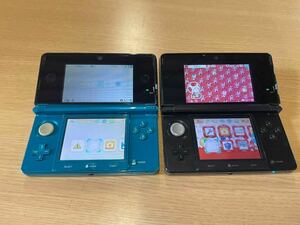 N1495/2台セット　ニンテンドー3DS 本体 アクアブルー NINTENDO 3DS CTR-001