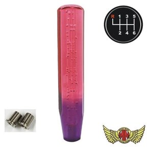 MADMAX トラック用品 クリスタル シフトノブ 泡 250mm レッド/パープル UD ファインコンドル用/変換アダプター付【送料800円】