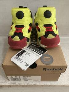 Reebok DV5406 VERSA PUMP FURY BLACK/HYPERGREEN/RED/WHT 15cm USED リーボック バーサ ポンプフューリー 