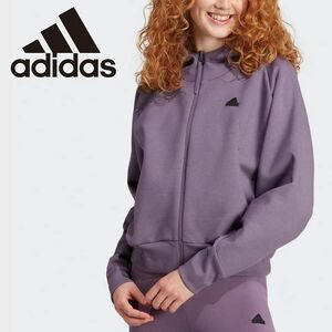 ★アディダス adidas 定価15400円 新品 レディース 吸汗速乾 ストレッチ スウェット パーカー ジャケット Mサイズ[IN5132-M] 二 壱★QWER