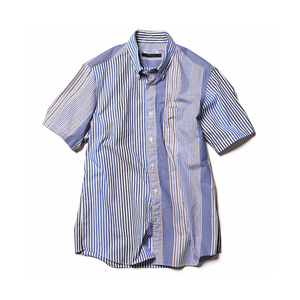 SOPHNET. S/S MIX PATTERN BASIC B.D SHIRT : / SOPHNET. uniform experiment ソフネットNavyサイズM 