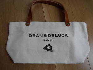 税不要特価 新品 正規品!DEAN＆DELUCA ディーン＆デルーカ ディーンアンドデルーカ ロゴ＆ハイビスカス ハワイ限定 トートバッグ♪Sサイズ