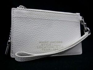 ■新品同様■ MARC JACOBS マークジェイコブス レザー フラグメントケース コインケース カードケース 小銭入れ ホワイト系 FA7856