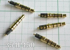 管理番号＝4F015 　自作用 φ3.5mm　 4極ミニプラグ　 軸のみ　 354P450　 　5個セット