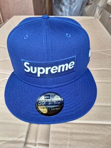 海外限定サイズ 8 supreme mlb team box logo new era dark royal 新品未使用