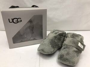 UGG アグ ベビーシューズ ブーツ ボア ファー グレー 12.5cm 24042301