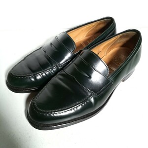 c0235 ★クロケット&ジョーンズ Crockett&Jones★ コードバン BOSTON2 コインローファー 7E 暗緑 シューズ ビジネス 革靴 紳士靴 本革