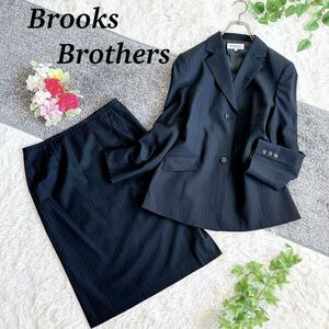 美品　大きいサイズ　Brooks Brothers　ブルックスブラザーズ　セットアップ　上下　スカート 13号　ブラック