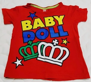 110㎝ BABY DOLL ベビードール 半袖 Tシャツ 赤