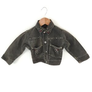 (^w^)b Baby Denim Jacket ベビー デニム ジャケット 50s 60s ビンテージ ビジュー ジージャン ジャンパー ブルゾン 上着 ブラック 11050DD